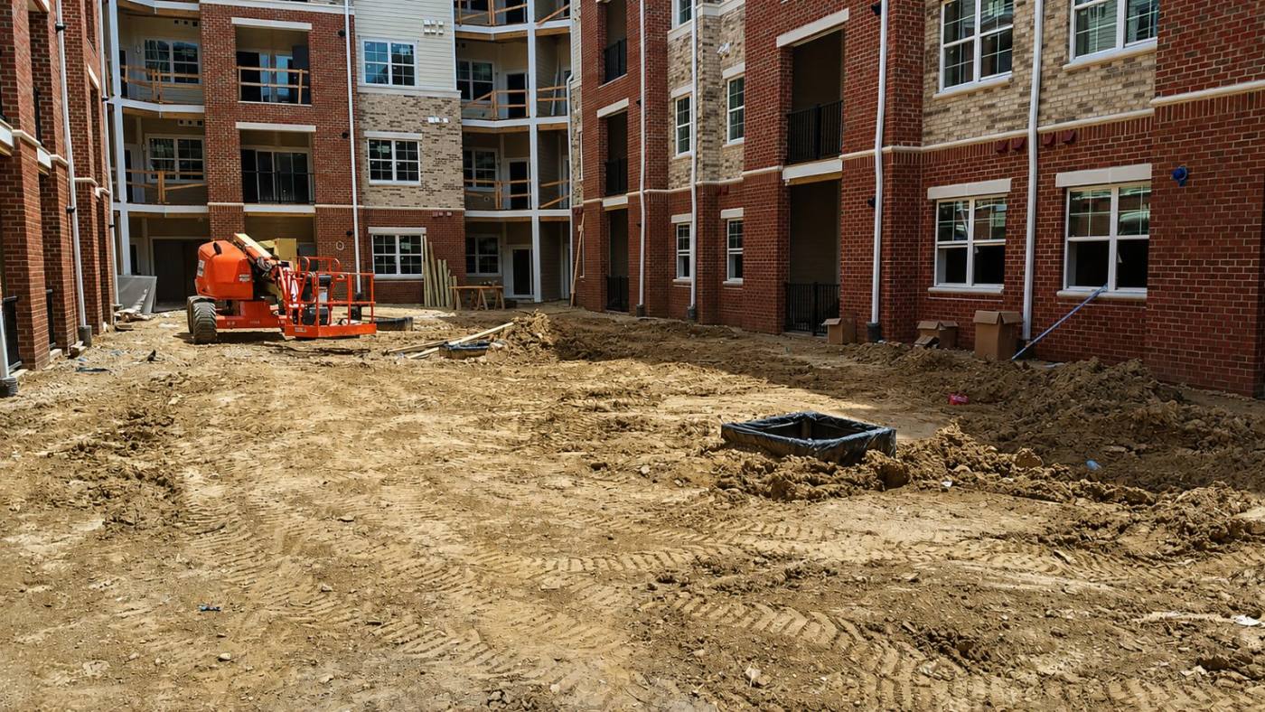 Multi-family residential site work