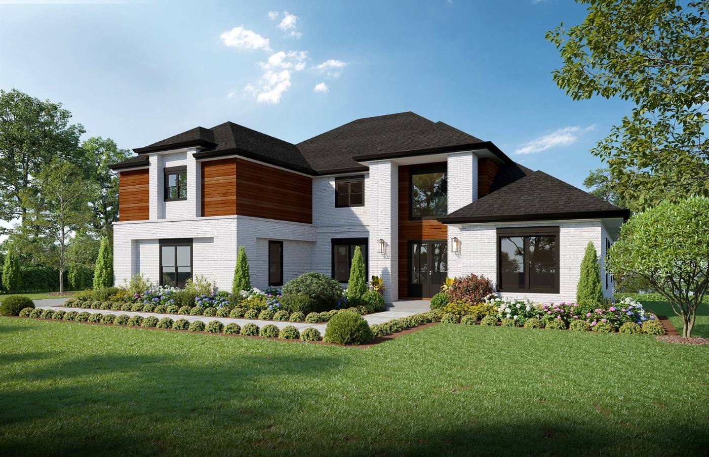 Contemporary home from the BRH portfolio — rendering