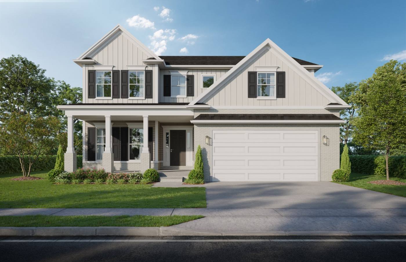 Two-story single-family home — board and batten